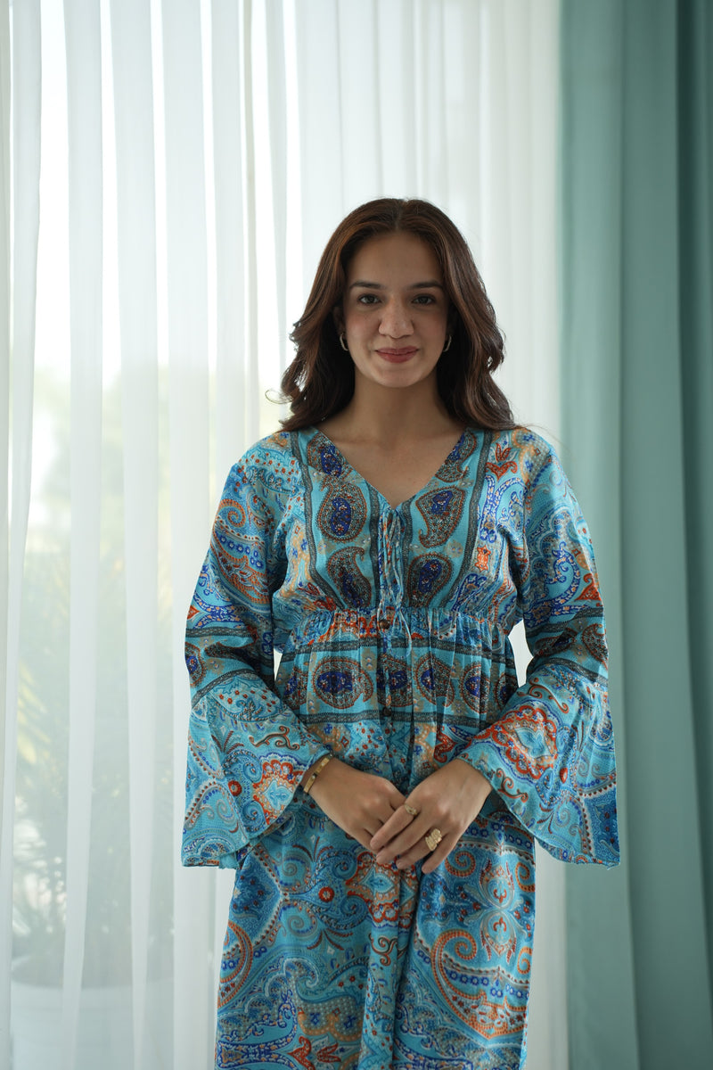 Bell-Sleeve Dress