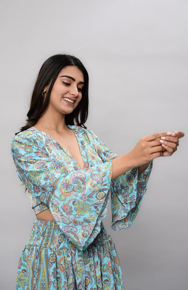 Blue Paisley Co-ord