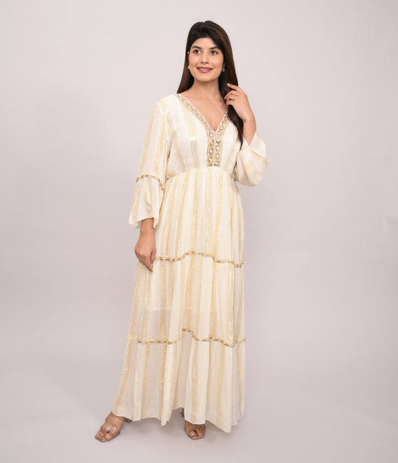 Golden Veil Dress