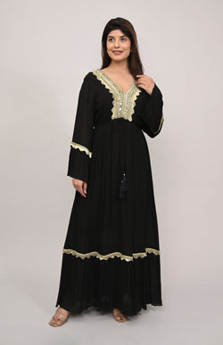 Noir Gold Raya Dress