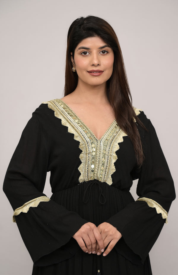 Noir Gold Raya Dress
